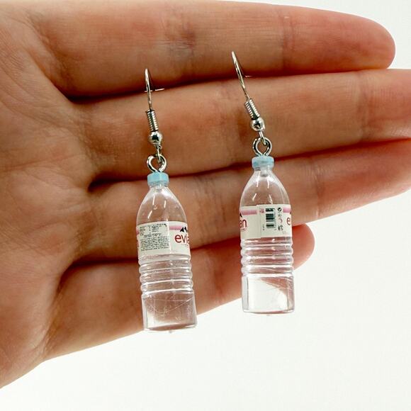 Water Bottle 3D Earrings Cute Birthday Gift for Friend Unique Women’s Girls - Picture 1 of 3